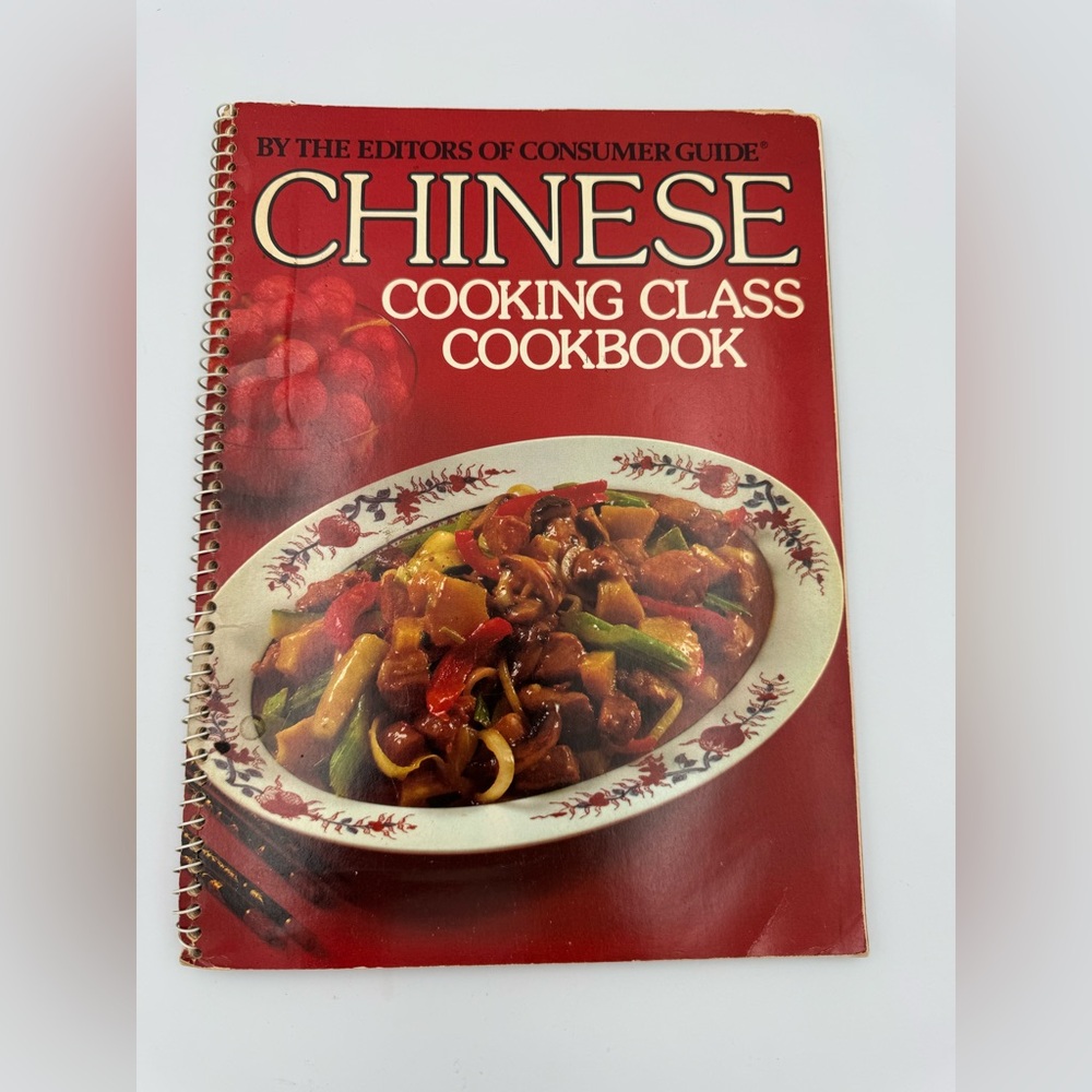 Vintage Chinese Cooking Class Cookbook 1980 Consumer Guide‎ Spiral Bound Recipes